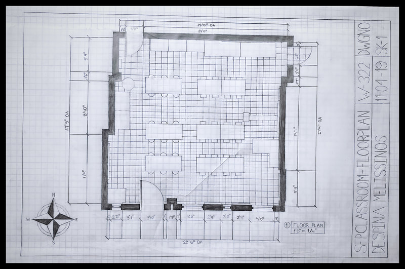 DESPINA MELISSINOS, Mechanical Drawing and Architecture, Floor Plan w322, Instr. Buccino